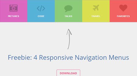 Four Responsive Navigation Menus