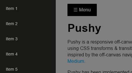 Pushy Responsive Menu