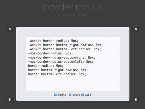 Geradores Online - Border Radius Generator