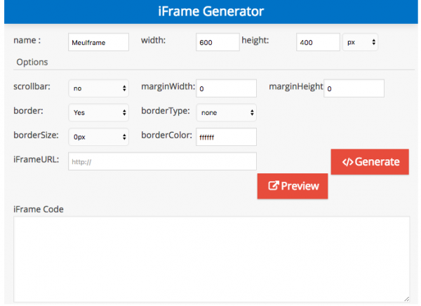 iFrame Generator