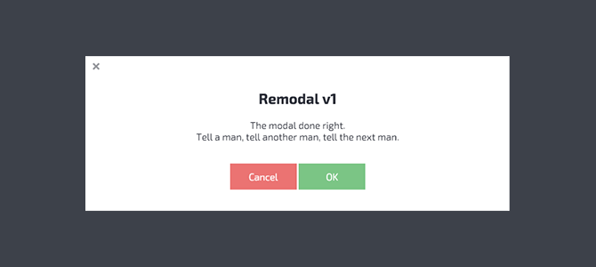 Remodal Modal jQuery