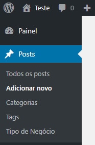 Nova Taxonomia no WordPress Menu