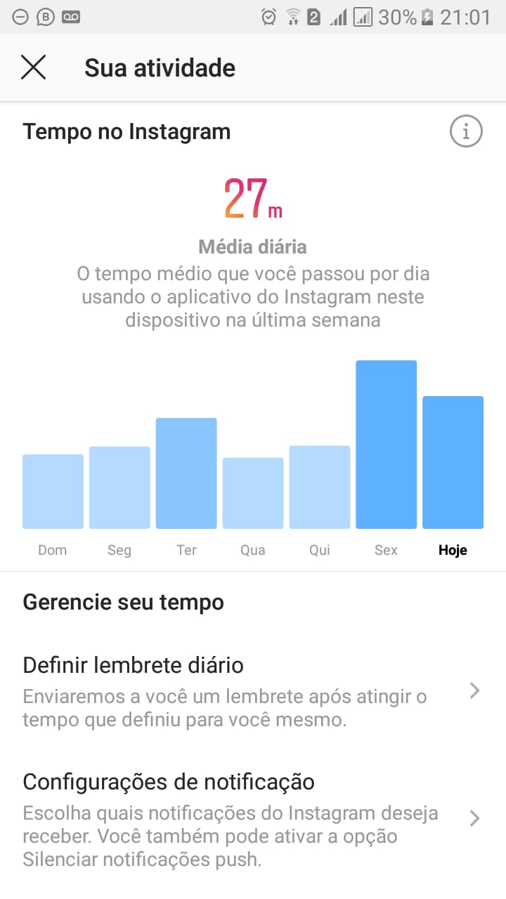 Monitore suas atividades no Instagram